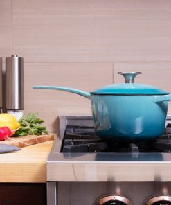 Zelancio 2 Quart Enameled Cast Iron Sauce Pan With Lid HOME GOODS