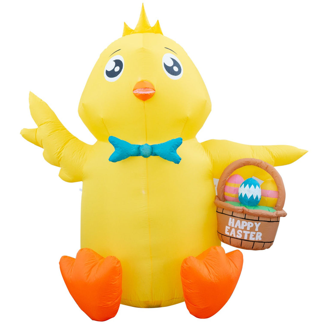 Holidayana Inflatable Easter Baby Chick With Easter Eggs Basket Decoration With Built-In Fan And LED Lights 2 Holidayana Inflatable Easter Baby Chick With Easter Eggs Basket Decoration With Built-In Fan And LED Lights