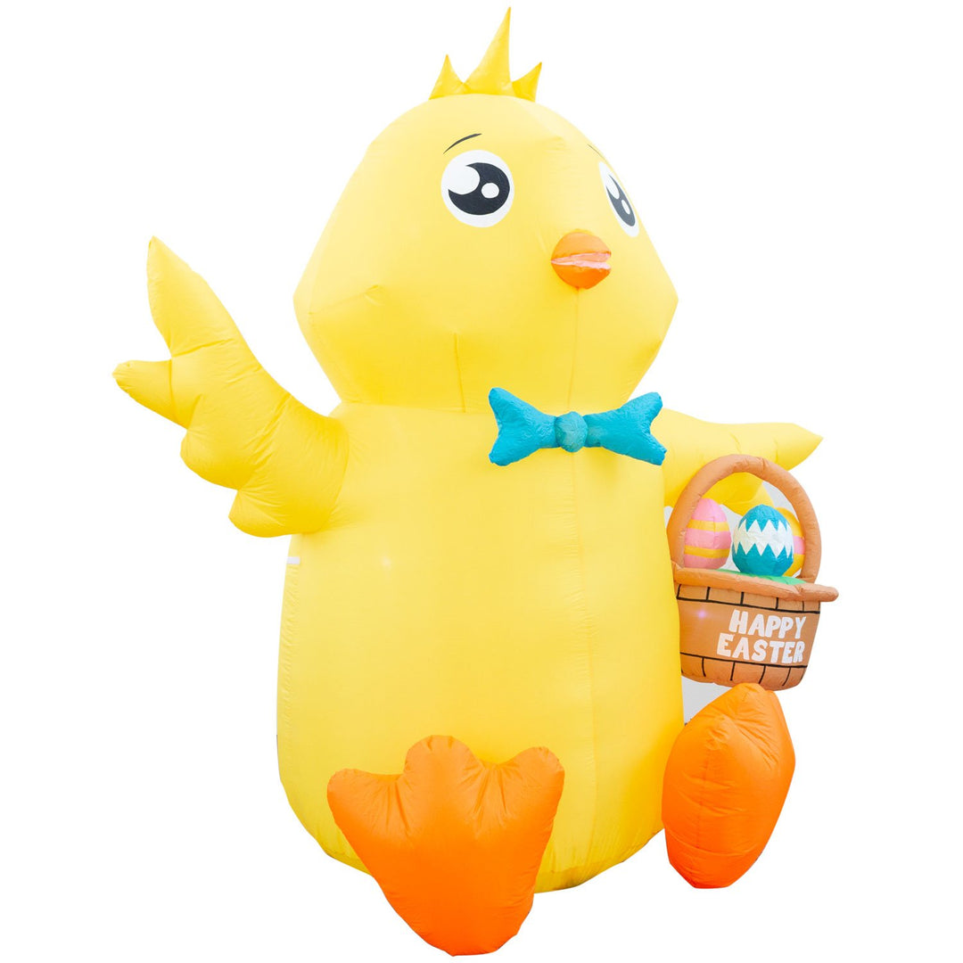 Holidayana Inflatable Easter Baby Chick With Easter Eggs Basket Decoration With Built-In Fan And LED Lights 6 Holidayana Inflatable Easter Baby Chick With Easter Eggs Basket Decoration With Built-In Fan And LED Lights