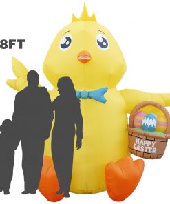Holidayana Inflatable Easter Baby Chick With Easter Eggs Basket Decoration With Built-In Fan And LED Lights 10 Holidayana Inflatable Easter Baby Chick With Easter Eggs Basket Decoration With Built-In Fan And LED Lights