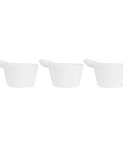 Zelancio Ramekin Dishes Set Of 3 Porcelain Ramekins In White With Handles, Ramekin Cups, Ramekin Bowls Are Perfect For Creme Brulee, Flan, Chicken Pot Pie, And French Onion Soup Microwave Safe HOME GOODS