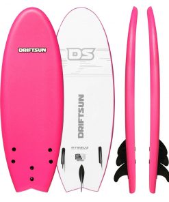 Driftsun Nymbus Foam Surfboard, EPS Foam Core, Includes 3 Removable Fins