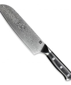 Zelancio HOME GOODS 3 Piece Damascus Knife Set VG-10 High Carbon Steel Core, Polished G-10 Handle