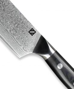 Zelancio HOME GOODS 3 Piece Damascus Knife Set VG-10 High Carbon Steel Core, Polished G-10 Handle