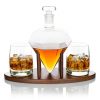 Atterstone Diamond Decanter Set With Whiskey Stones And Lowball Glasses