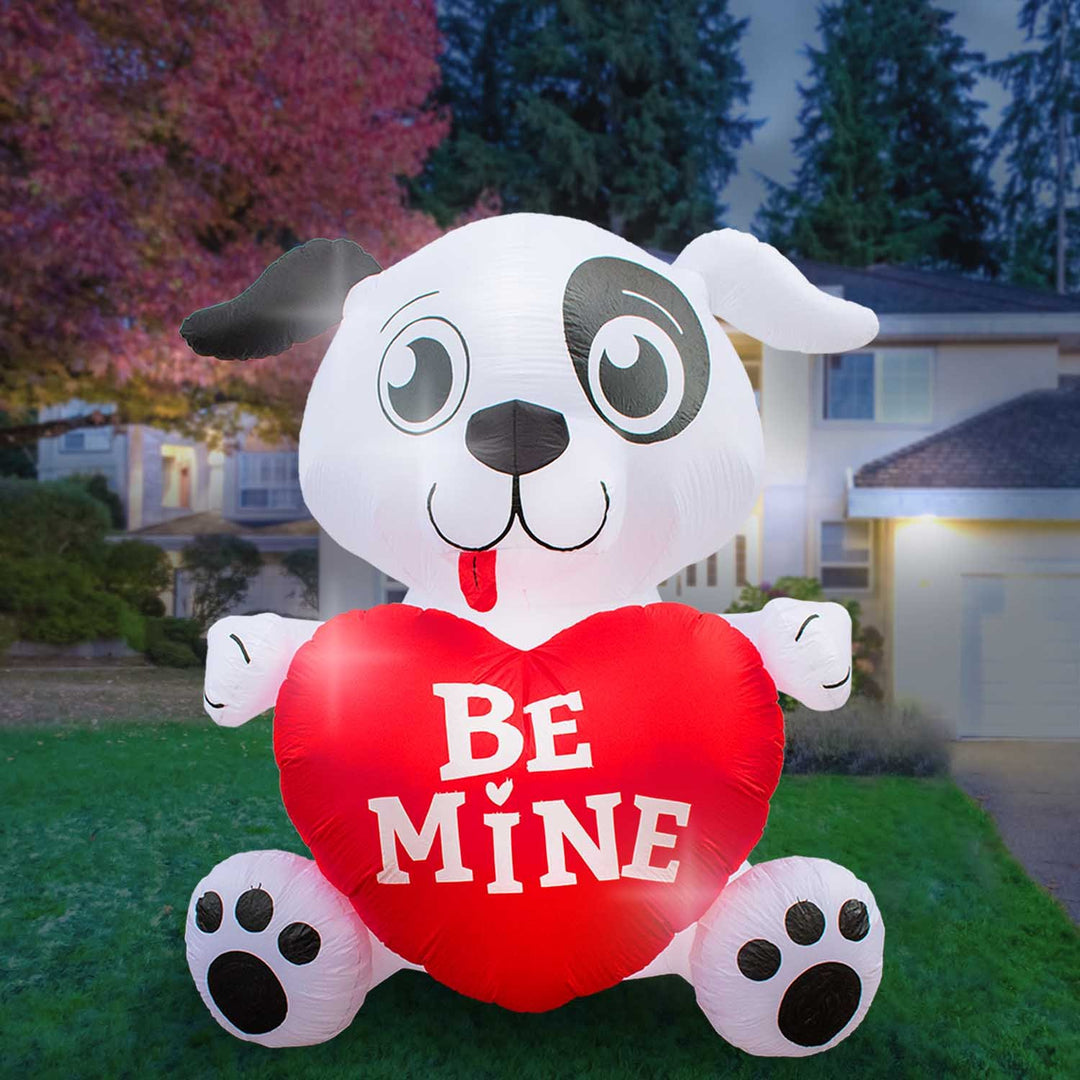 Holidayana Inflatable Valentines Day Dog With Heart Decoration With Built-In Fan And LED Lights 1 Holidayana Inflatable Valentines Day Dog With Heart Decoration With Built-In Fan And LED Lights
