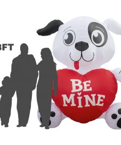 Holidayana Inflatable Valentines Day Dog With Heart Decoration With Built-In Fan And LED Lights 10 Holidayana Inflatable Valentines Day Dog With Heart Decoration With Built-In Fan And LED Lights