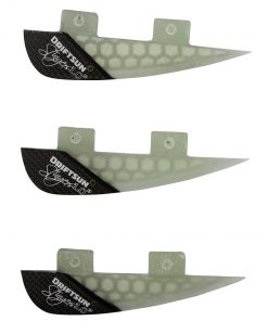 Driftsun 50/50 Replacement Stinger Fins, 1 Inch Honeycomb Skim Style Wakesurf Fins, FCS Box System