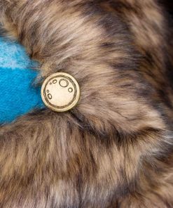 Moonstone Faux Wolf Fur Blanket With Button Straps And Storage Pocket, 54 Inches X 64 Inches HOME GOODS 21 Moonstone Faux Wolf Fur Blanket With Button Straps And Storage Pocket, 54 Inches X 64 Inches HOME GOODS