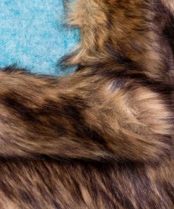 Moonstone Faux Wolf Fur Blanket With Button Straps And Storage Pocket, 54 Inches X 64 Inches HOME GOODS 22 Moonstone Faux Wolf Fur Blanket With Button Straps And Storage Pocket, 54 Inches X 64 Inches HOME GOODS