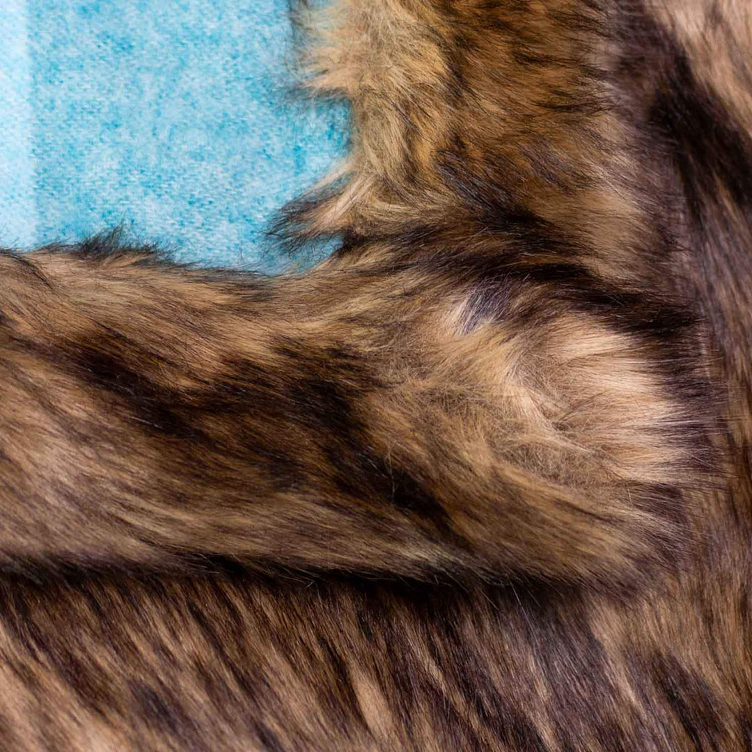 Moonstone Faux Wolf Fur Blanket With Button Straps And Storage Pocket, 54 Inches X 64 Inches HOME GOODS 9 Moonstone Faux Wolf Fur Blanket With Button Straps And Storage Pocket, 54 Inches X 64 Inches HOME GOODS
