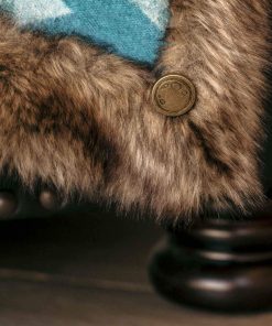 Moonstone Faux Wolf Fur Blanket With Button Straps And Storage Pocket, 54 Inches X 64 Inches HOME GOODS 16 Moonstone Faux Wolf Fur Blanket With Button Straps And Storage Pocket, 54 Inches X 64 Inches HOME GOODS