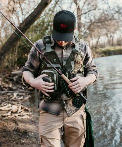 Elkton Outdoors Fly Fishing Vest Backpack With Wading Pack