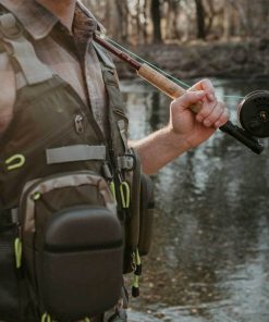 Elkton Outdoors Fly Fishing Vest Backpack With Wading Pack