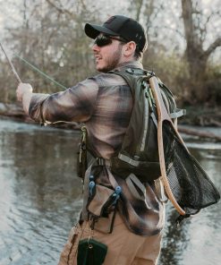Elkton Outdoors Fly Fishing Vest Backpack With Wading Pack