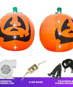 Holidayana Inflatable Halloween Pumpkin Decoration With Built-In Fan And LED Lights HOME GOODS 9 Holidayana Inflatable Halloween Pumpkin Decoration With Built-In Fan And LED Lights HOME GOODS
