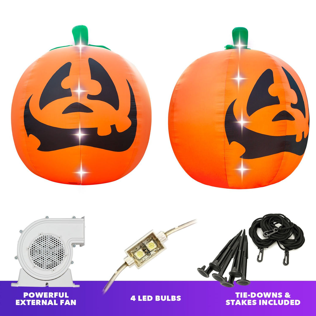 Holidayana Inflatable Halloween Pumpkin Decoration With Built-In Fan And LED Lights HOME GOODS 3 Holidayana Inflatable Halloween Pumpkin Decoration With Built-In Fan And LED Lights HOME GOODS