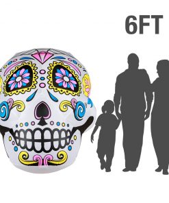 Holidayana Inflatable Halloween Skull Decoration With Built-In Fan And LED Lights HOME GOODS 21 Holidayana Inflatable Halloween Skull Decoration With Built-In Fan And LED Lights HOME GOODS