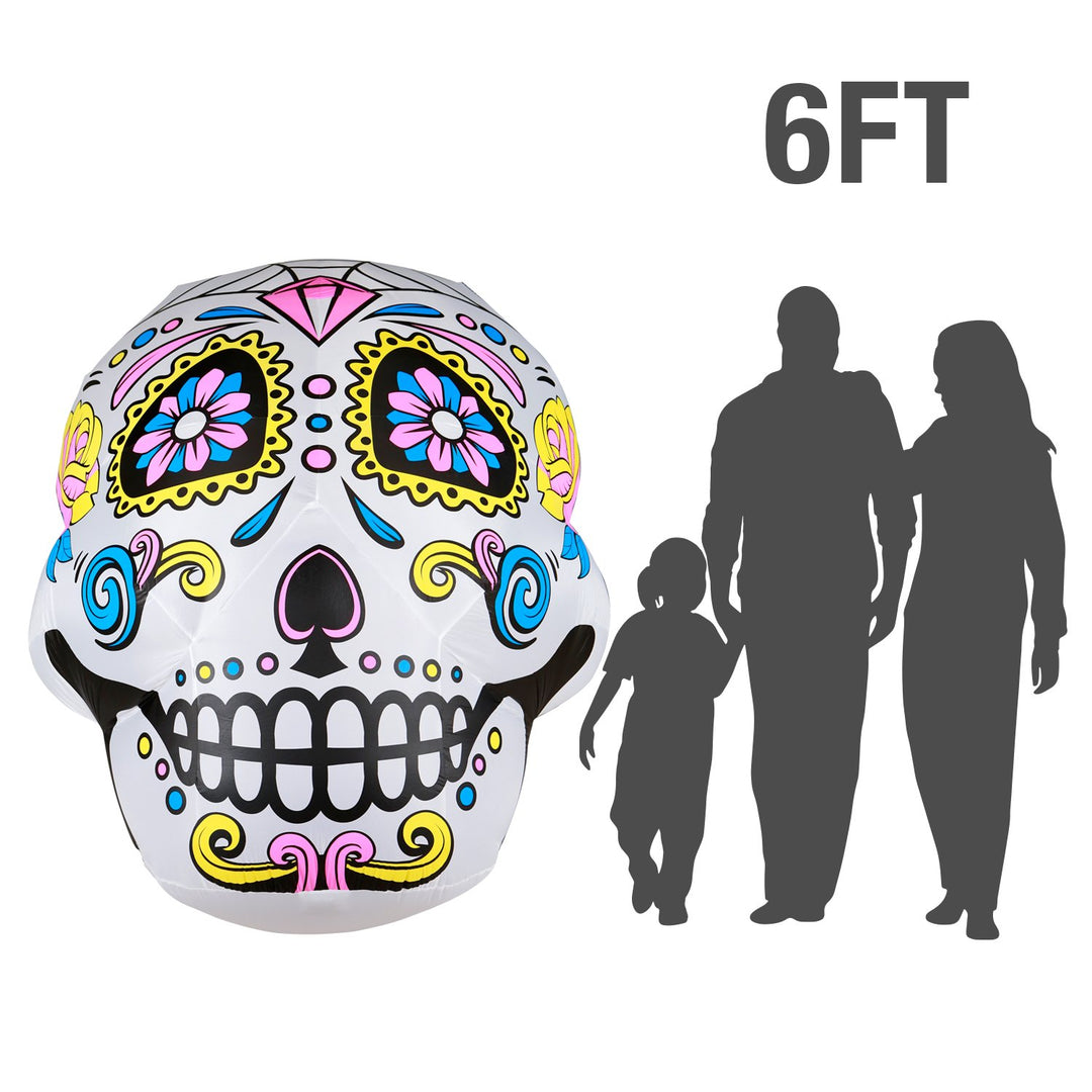 Holidayana Inflatable Halloween Skull Decoration With Built-In Fan And LED Lights HOME GOODS 8 Holidayana Inflatable Halloween Skull Decoration With Built-In Fan And LED Lights HOME GOODS