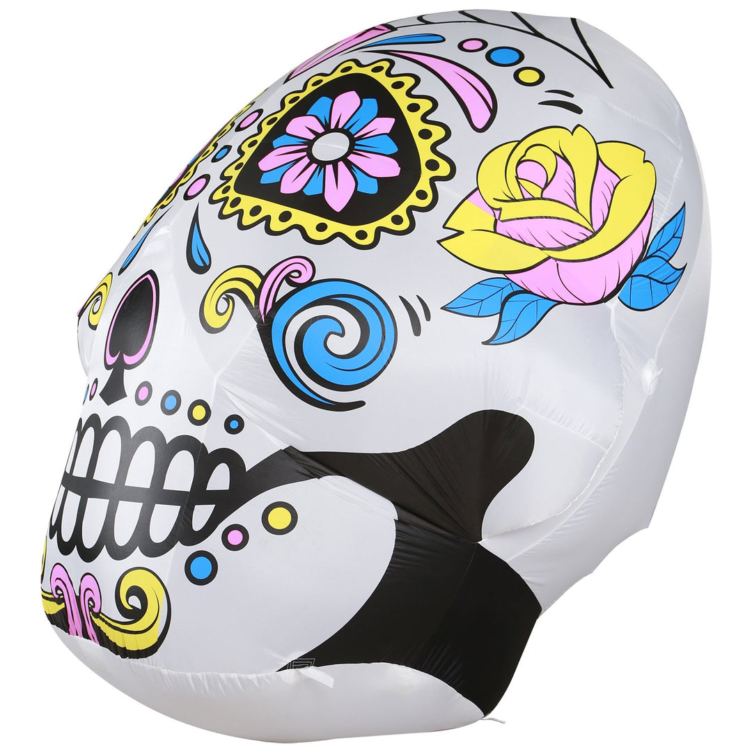 Holidayana Inflatable Halloween Skull Decoration With Built-In Fan And LED Lights HOME GOODS 14 Holidayana Inflatable Halloween Skull Decoration With Built-In Fan And LED Lights HOME GOODS