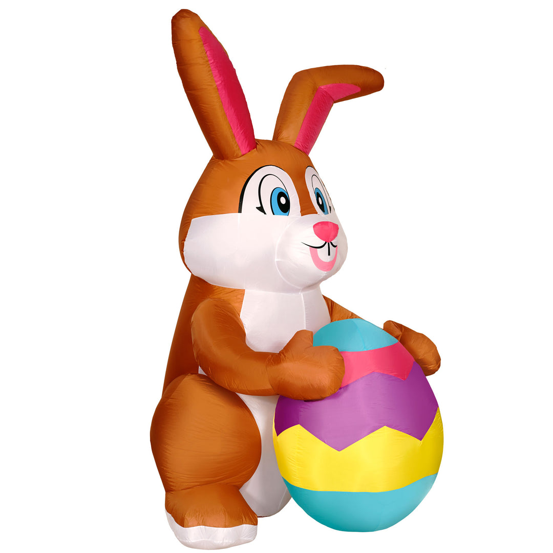 Holidayana LAWN & GARDEN DECOR 9ft Tall Easter Bunny With Egg Lawn Inflatable, Bright Lights, Built-in Fan, And Included Stakes And Ropes 6 Holidayana LAWN & GARDEN DECOR 9ft Tall Easter Bunny With Egg Lawn Inflatable, Bright Lights, Built-in Fan, And Included Stakes And Ropes