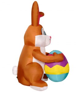 Holidayana LAWN & GARDEN DECOR 9ft Tall Easter Bunny With Egg Lawn Inflatable, Bright Lights, Built-in Fan, And Included Stakes And Ropes 14 Holidayana LAWN & GARDEN DECOR 9ft Tall Easter Bunny With Egg Lawn Inflatable, Bright Lights, Built-in Fan, And Included Stakes And Ropes