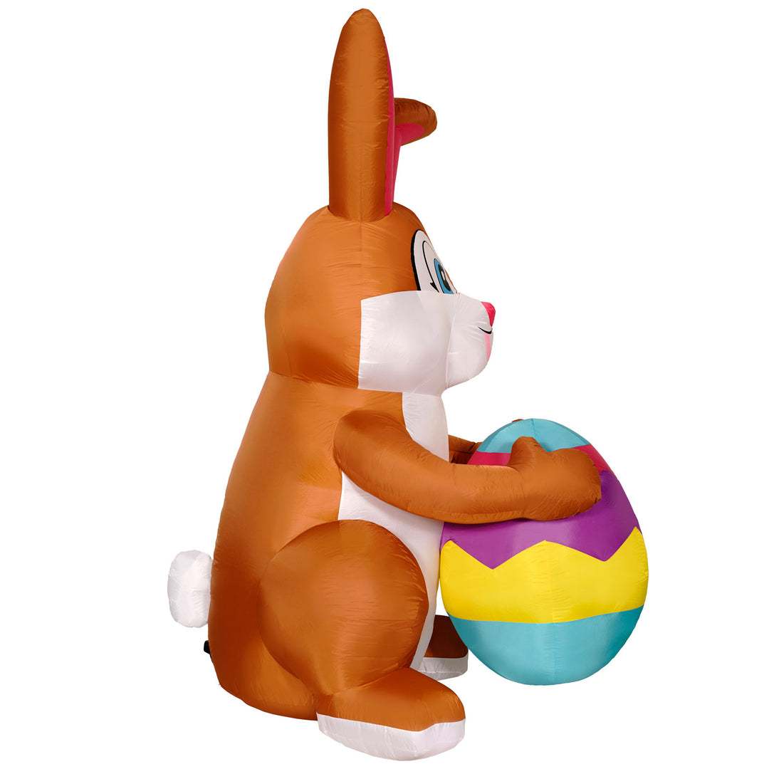 Holidayana LAWN & GARDEN DECOR 9ft Tall Easter Bunny With Egg Lawn Inflatable, Bright Lights, Built-in Fan, And Included Stakes And Ropes 7 Holidayana LAWN & GARDEN DECOR 9ft Tall Easter Bunny With Egg Lawn Inflatable, Bright Lights, Built-in Fan, And Included Stakes And Ropes