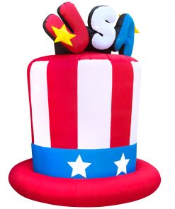 Holidayana 6ft Tall Fourth Of July USA Hat Yard Inflatable 11 Holidayana 6ft Tall Fourth Of July USA Hat Yard Inflatable