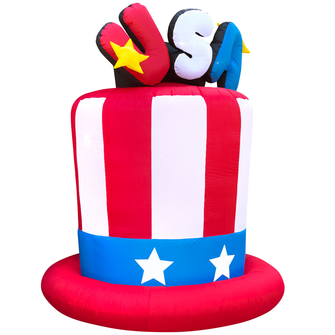 Holidayana 6ft Tall Fourth Of July USA Hat Yard Inflatable 5 Holidayana 6ft Tall Fourth Of July USA Hat Yard Inflatable
