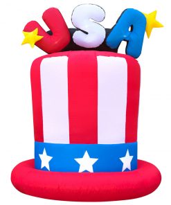 Holidayana 6ft Tall Fourth Of July USA Hat Yard Inflatable 10 Holidayana 6ft Tall Fourth Of July USA Hat Yard Inflatable