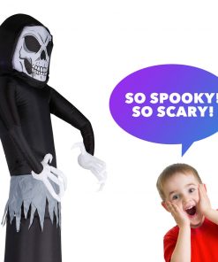 Holidayana HOME GOODS 9 Ft Black Reaper Ghost Halloween Inflatable 13 Holidayana HOME GOODS 9 Ft Black Reaper Ghost Halloween Inflatable