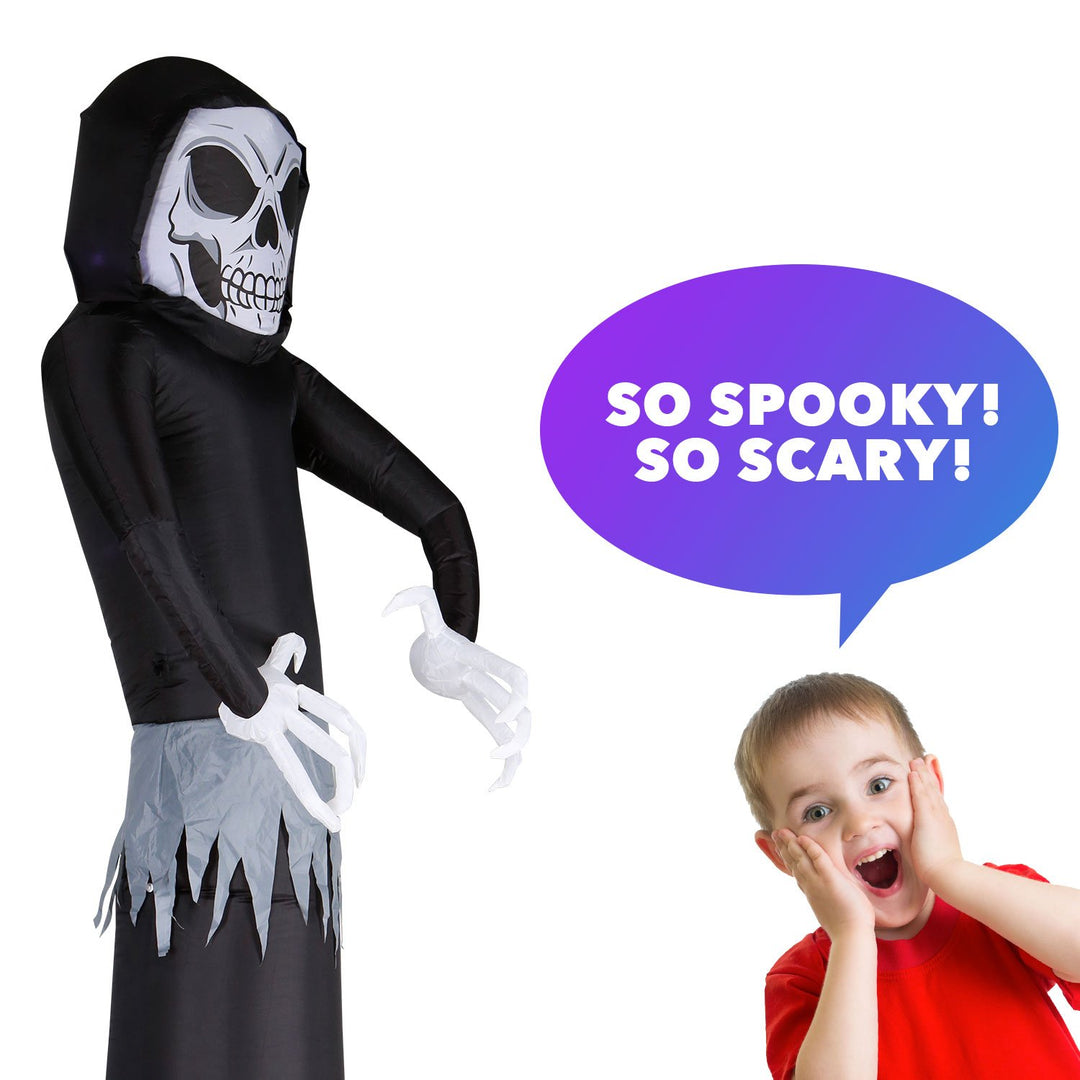 Holidayana HOME GOODS 9 Ft Black Reaper Ghost Halloween Inflatable 4 Holidayana HOME GOODS 9 Ft Black Reaper Ghost Halloween Inflatable