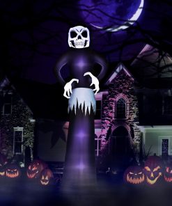Holidayana HOME GOODS 9 Ft Black Reaper Ghost Halloween Inflatable