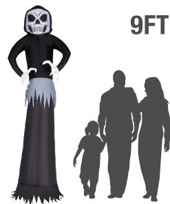 Holidayana HOME GOODS 9 Ft Black Reaper Ghost Halloween Inflatable