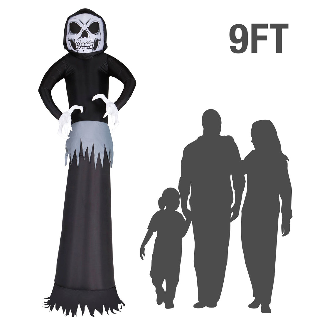 Holidayana HOME GOODS 9 Ft Black Reaper Ghost Halloween Inflatable 2 Holidayana HOME GOODS 9 Ft Black Reaper Ghost Halloween Inflatable