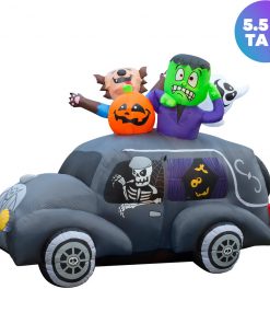 Holidayana Lawn Inflatables 5.5 Ft Inflatable Halloween Monster Hearse Yard Decoration 12 Holidayana Lawn Inflatables 5.5 Ft Inflatable Halloween Monster Hearse Yard Decoration