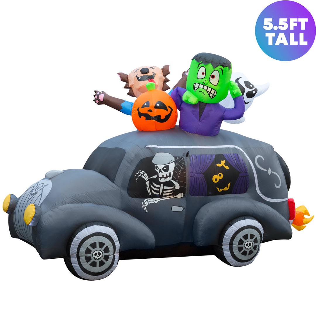 Holidayana Lawn Inflatables 5.5 Ft Inflatable Halloween Monster Hearse Yard Decoration 6 Holidayana Lawn Inflatables 5.5 Ft Inflatable Halloween Monster Hearse Yard Decoration