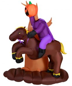 Holidayana HOME GOODS 8 Ft Headless Horseman With Jack O' Lantern Head Halloween Inflatable 19 Holidayana HOME GOODS 8 Ft Headless Horseman With Jack O' Lantern Head Halloween Inflatable