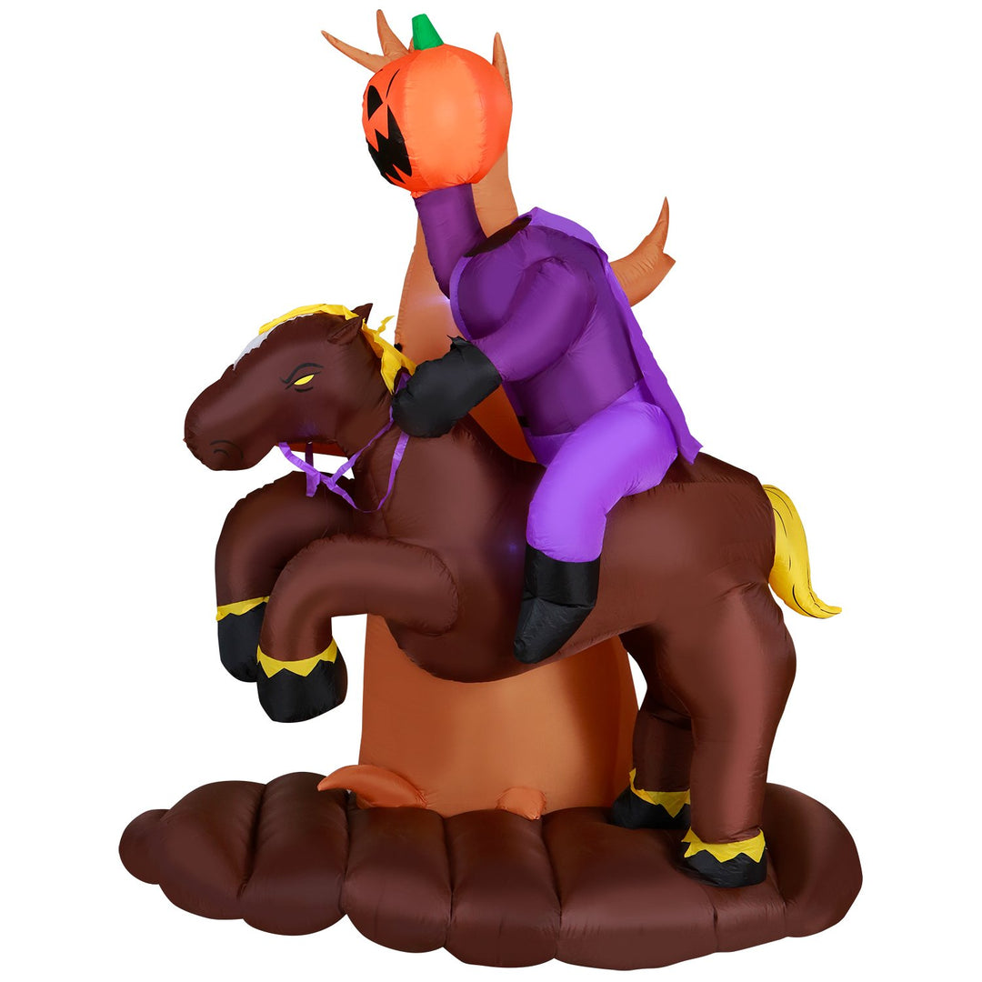 Holidayana HOME GOODS 8 Ft Headless Horseman With Jack O' Lantern Head Halloween Inflatable 10 Holidayana HOME GOODS 8 Ft Headless Horseman With Jack O' Lantern Head Halloween Inflatable