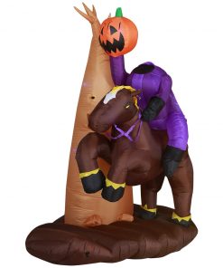 Holidayana HOME GOODS 8 Ft Headless Horseman With Jack O' Lantern Head Halloween Inflatable 14 Holidayana HOME GOODS 8 Ft Headless Horseman With Jack O' Lantern Head Halloween Inflatable