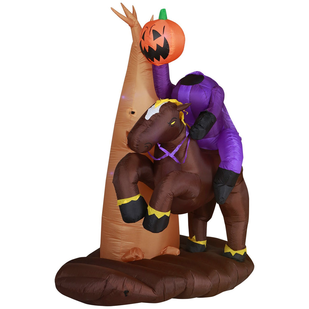 Holidayana HOME GOODS 8 Ft Headless Horseman With Jack O' Lantern Head Halloween Inflatable 5 Holidayana HOME GOODS 8 Ft Headless Horseman With Jack O' Lantern Head Halloween Inflatable