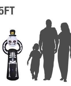Holidayana HOME GOODS 5 Ft Spooky Headless Skeleton Halloween Inflatable