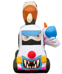 Holidayana 8 Ft Inflatable Halloween Clown Ice Cream Truck Yard Decoration