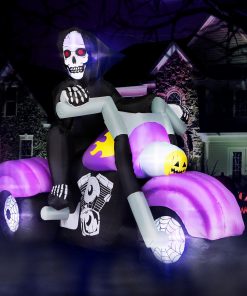 Holidayana HOME GOODS 8 Ft Long Reaper On Trike Chopper Halloween Inflatable