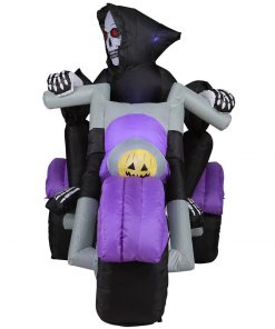 Holidayana HOME GOODS 8 Ft Long Reaper On Trike Chopper Halloween Inflatable