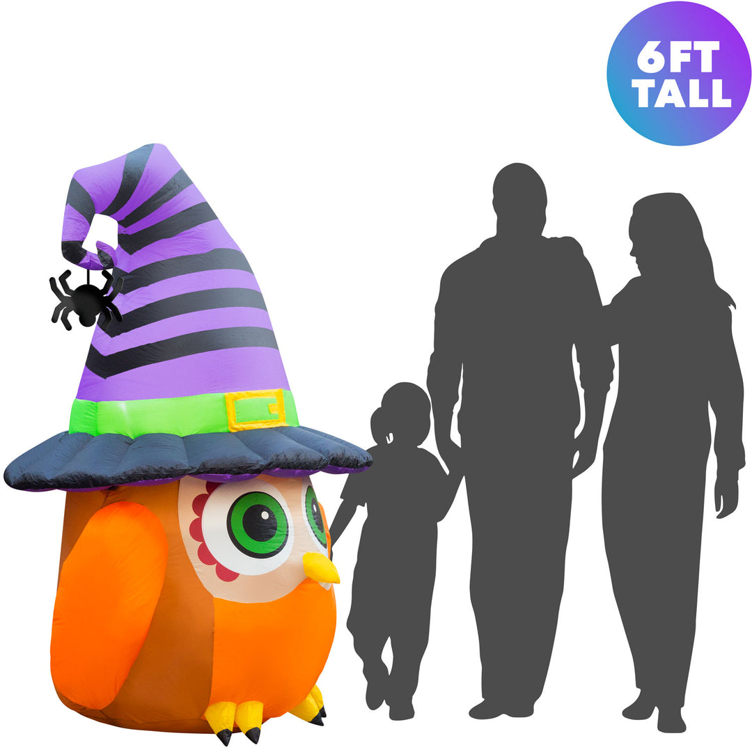Marketfleet Inc. 6 Ft Inflatable Halloween Witch Owl Yard Decoration Lawn Inflatables 6 Marketfleet Inc. 6 Ft Inflatable Halloween Witch Owl Yard Decoration Lawn Inflatables