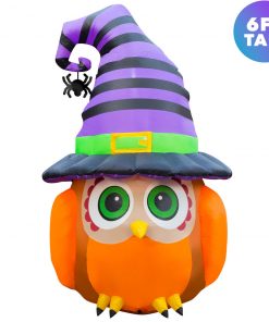 Marketfleet Inc. 6 Ft Inflatable Halloween Witch Owl Yard Decoration Lawn Inflatables 12 Marketfleet Inc. 6 Ft Inflatable Halloween Witch Owl Yard Decoration Lawn Inflatables