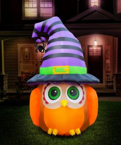Marketfleet Inc. 6 Ft Inflatable Halloween Witch Owl Yard Decoration Lawn Inflatables