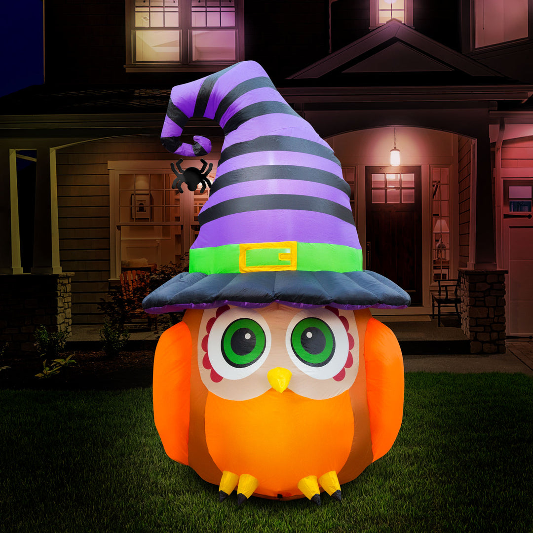 Marketfleet Inc. 6 Ft Inflatable Halloween Witch Owl Yard Decoration Lawn Inflatables 1 Marketfleet Inc. 6 Ft Inflatable Halloween Witch Owl Yard Decoration Lawn Inflatables
