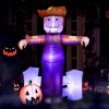 Holidayana HOME GOODS 6 Ft Festive Scarecrow With Jack O' Lantern Halloween Inflatable